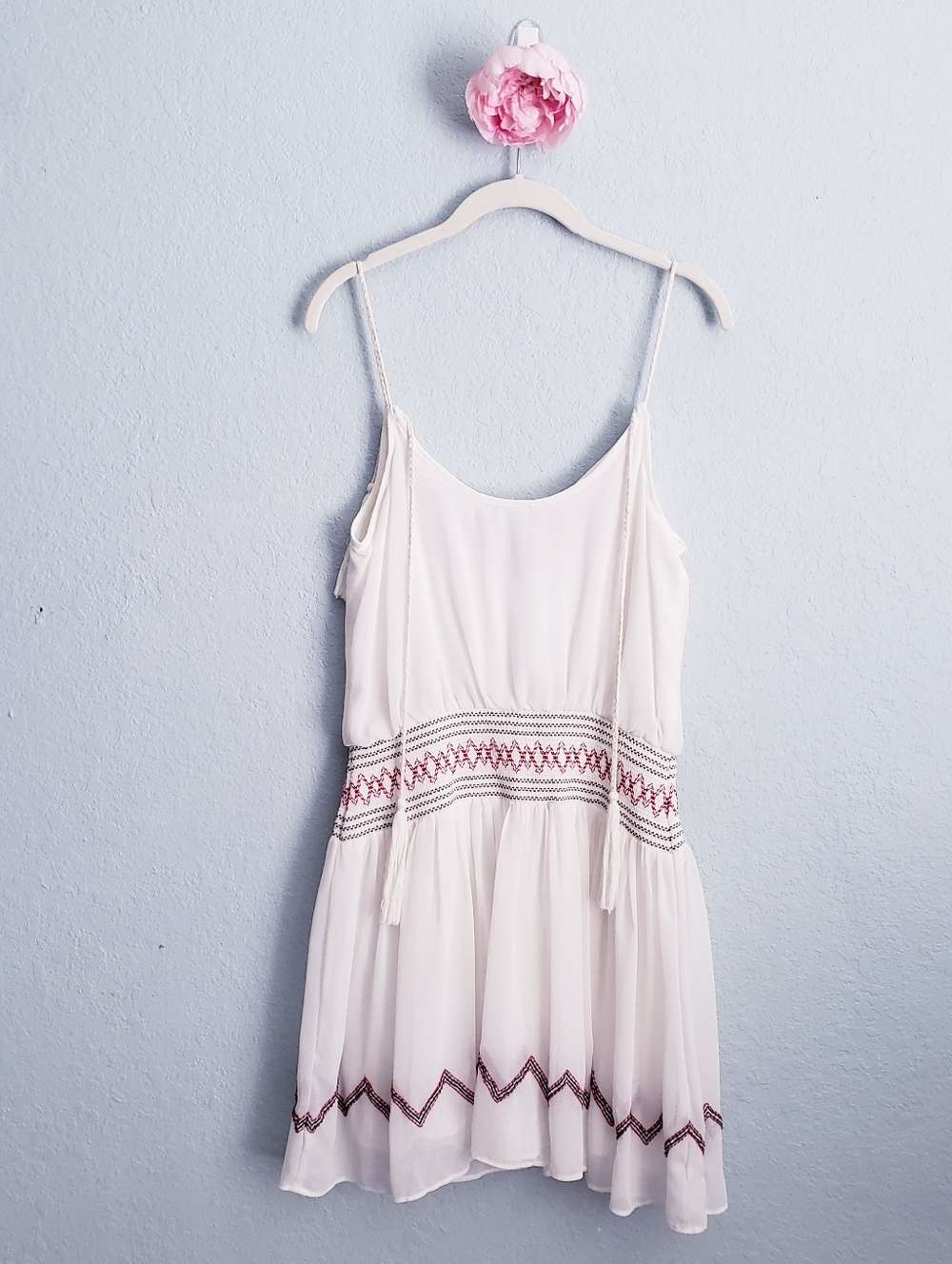 Free People Penny Georgette Love Bird Embroidered Boho Mini Dress - Picture 9 of 10
